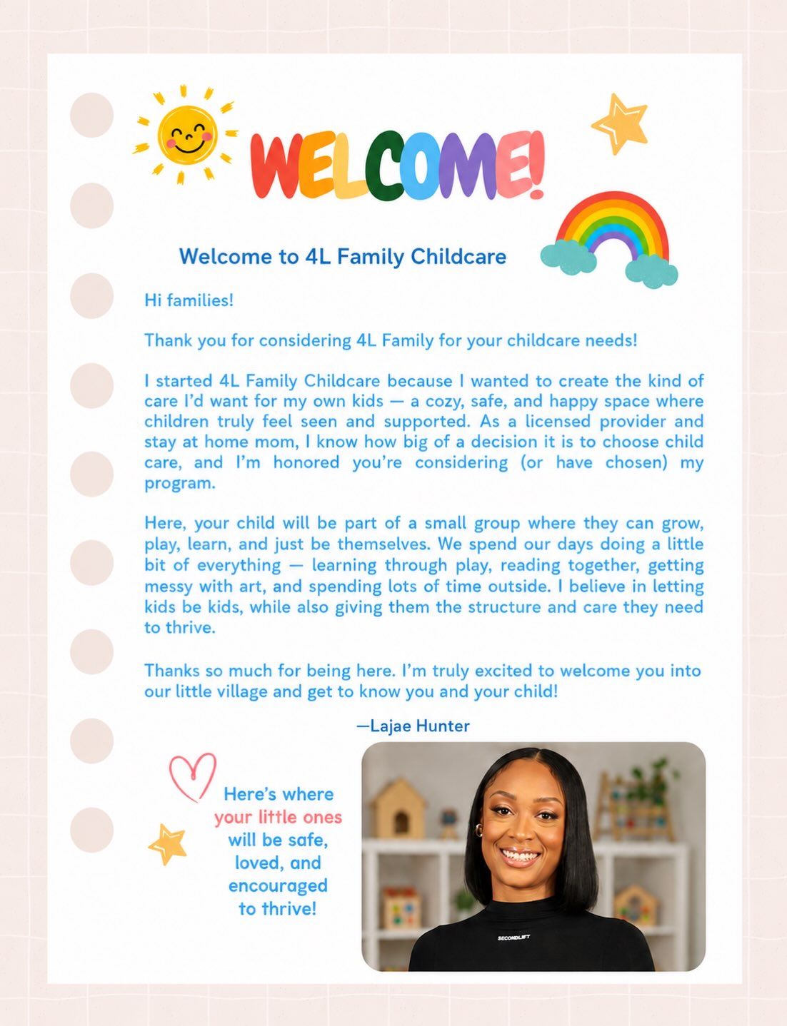4L Family Childcare our mission